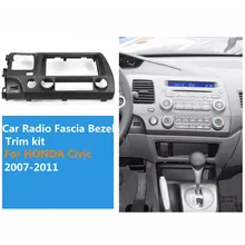 2 Din Per Honda Civic 2007-2011 Autoradio Fascia Lunetta Trim kit Heavy ABS di Plastica Doppio din Stereo Cruscotto