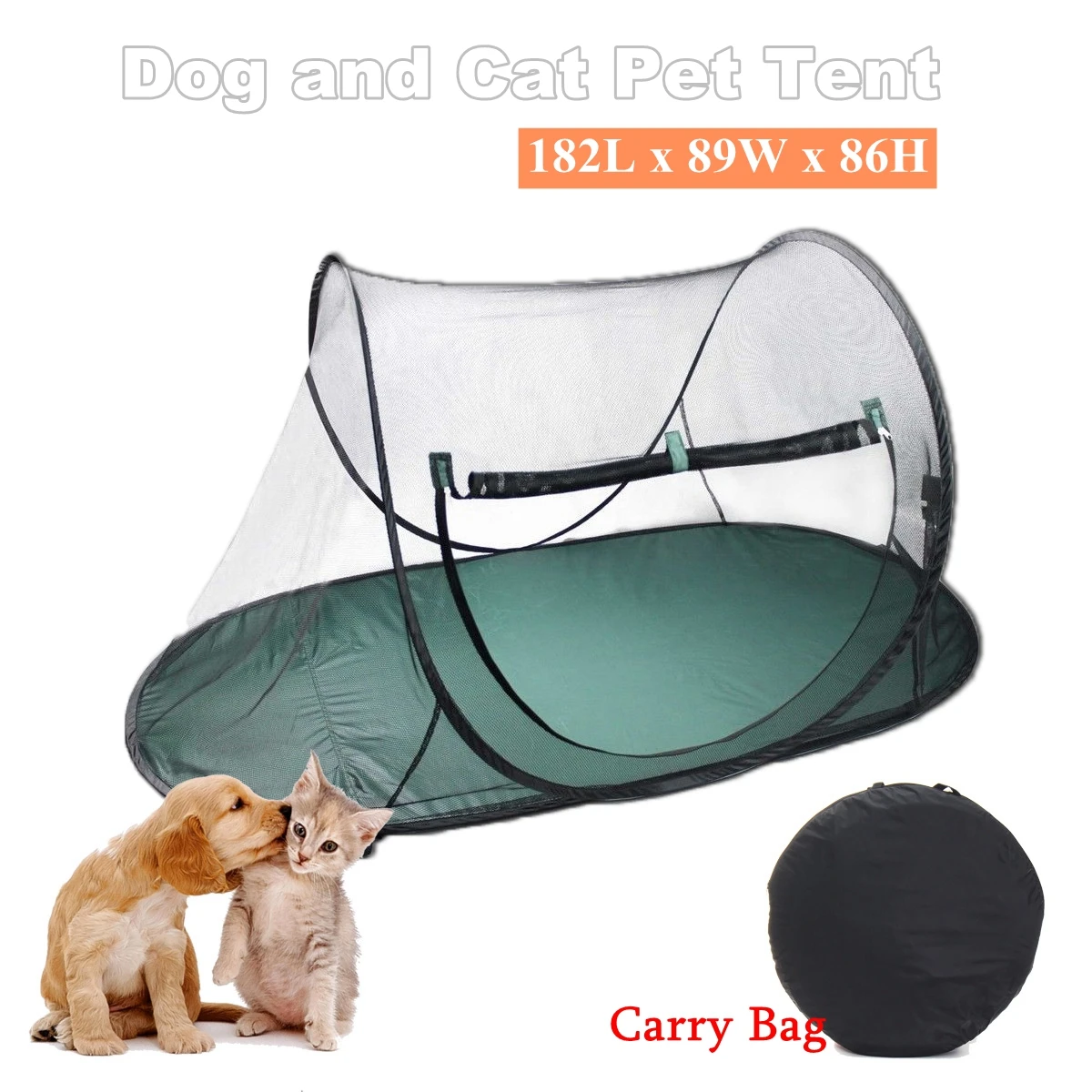 

182x89x86cm Pet Soft Dog Cat Outdoor Enclosure Portable Cage Play Net Folding Tent Playpen Puppy Kennel Fence Outdoor Supplies