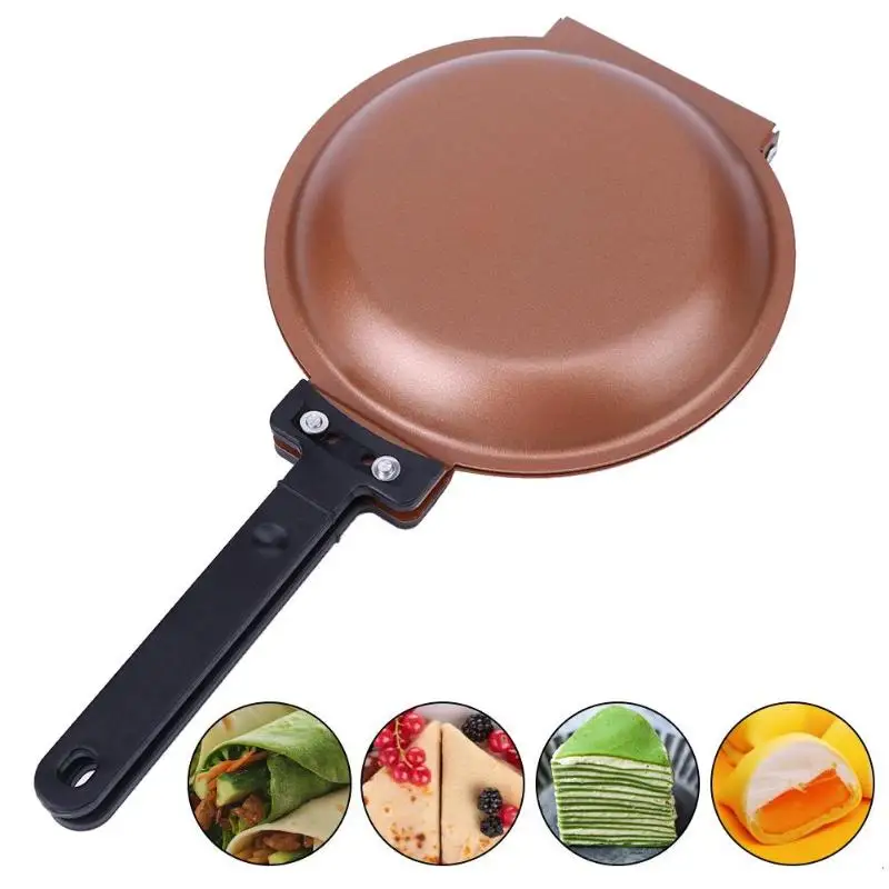 Non-stick Skillet Flip Pot Pancake Cake Maker Stainless Steel Frying Pot Cooking for Cooker Healthy Cookware Kitchen Tools