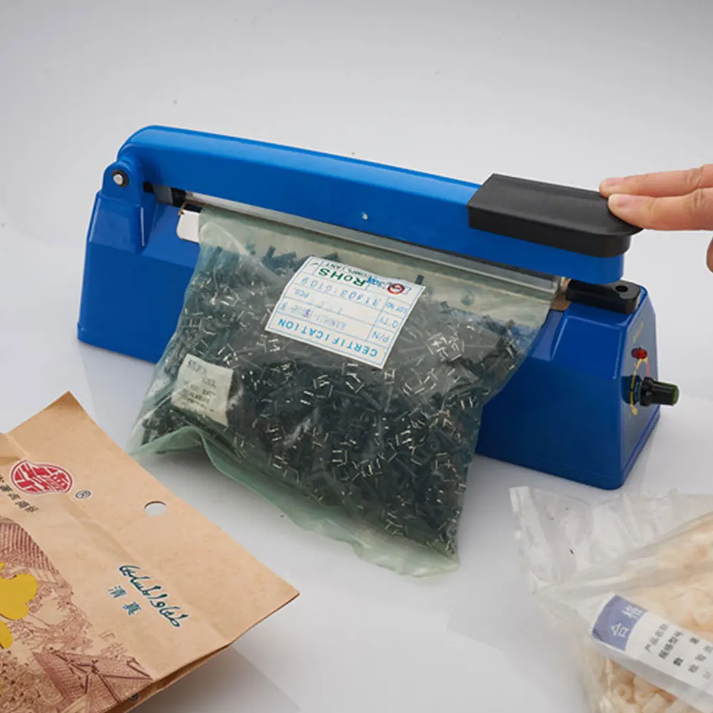 8 Speeds Automatic Heat Sealing Food Sealer Packaging Machine Film Sealer Packer Manual Hand Impulse Sealer Plastic Bag Sealing