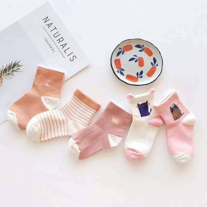 

New autumn and winter cartoon children's all combed cotton, boys and girls, socks, baby socks
