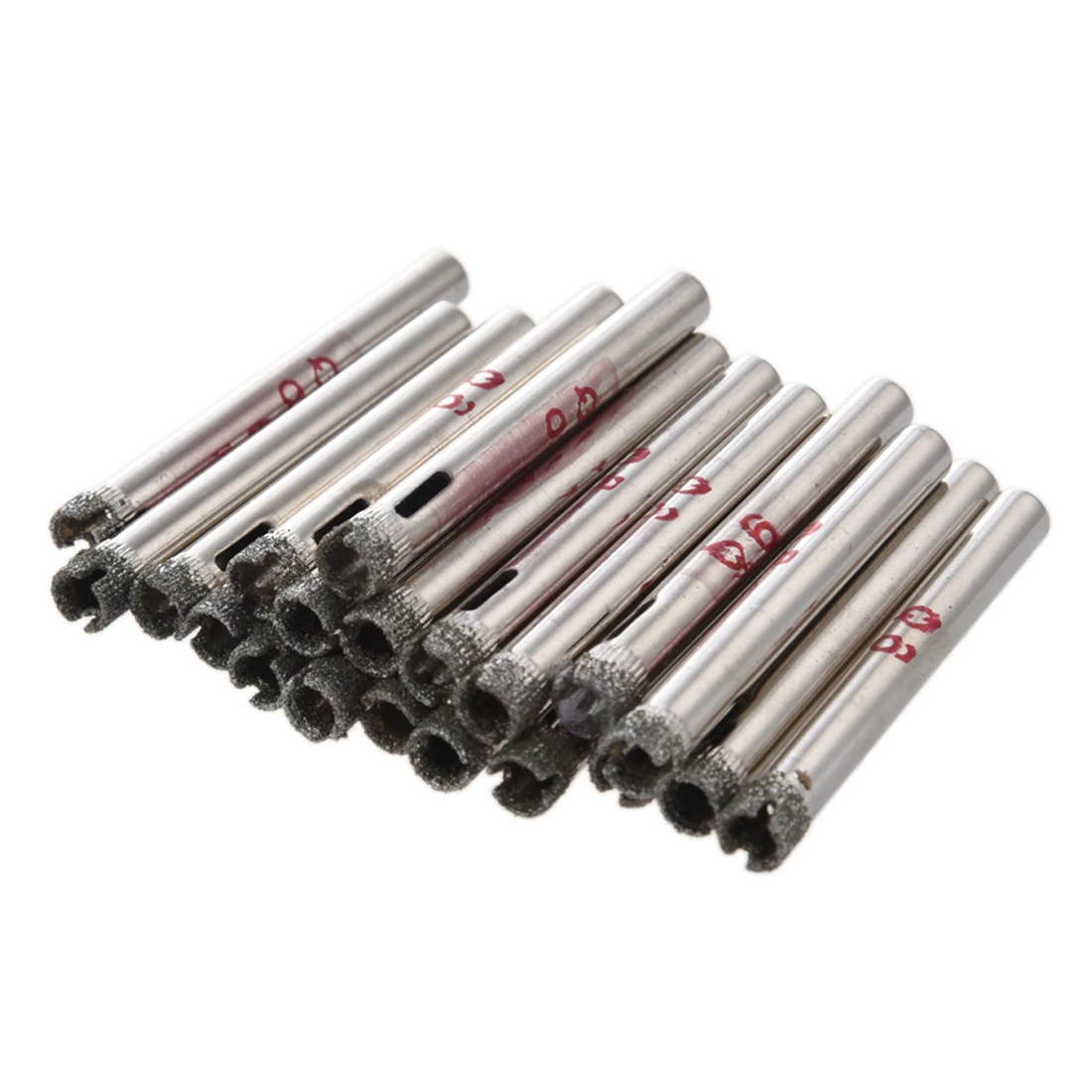 CNIM Hot 20 pcs 6mm Dia Diamond Metal Coated Drills Marble Tile Glass Hole Saw Silver Tone | Инструменты