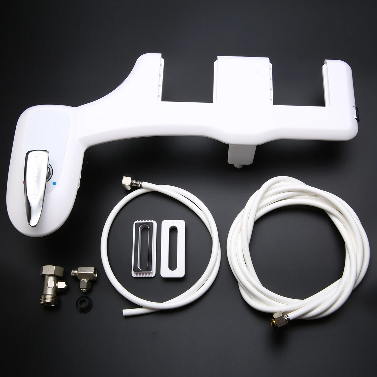 deco essentials non electric single nozzle toilet seat bidet