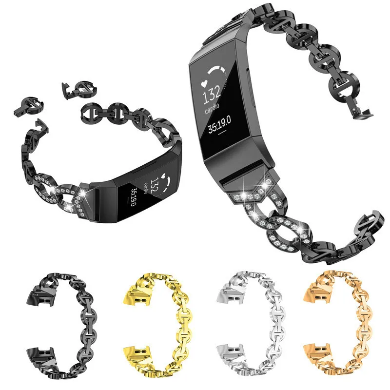 Металлический ремешок Duszake для Fitbit Charge 3 сменный смарт часов Одноцветный