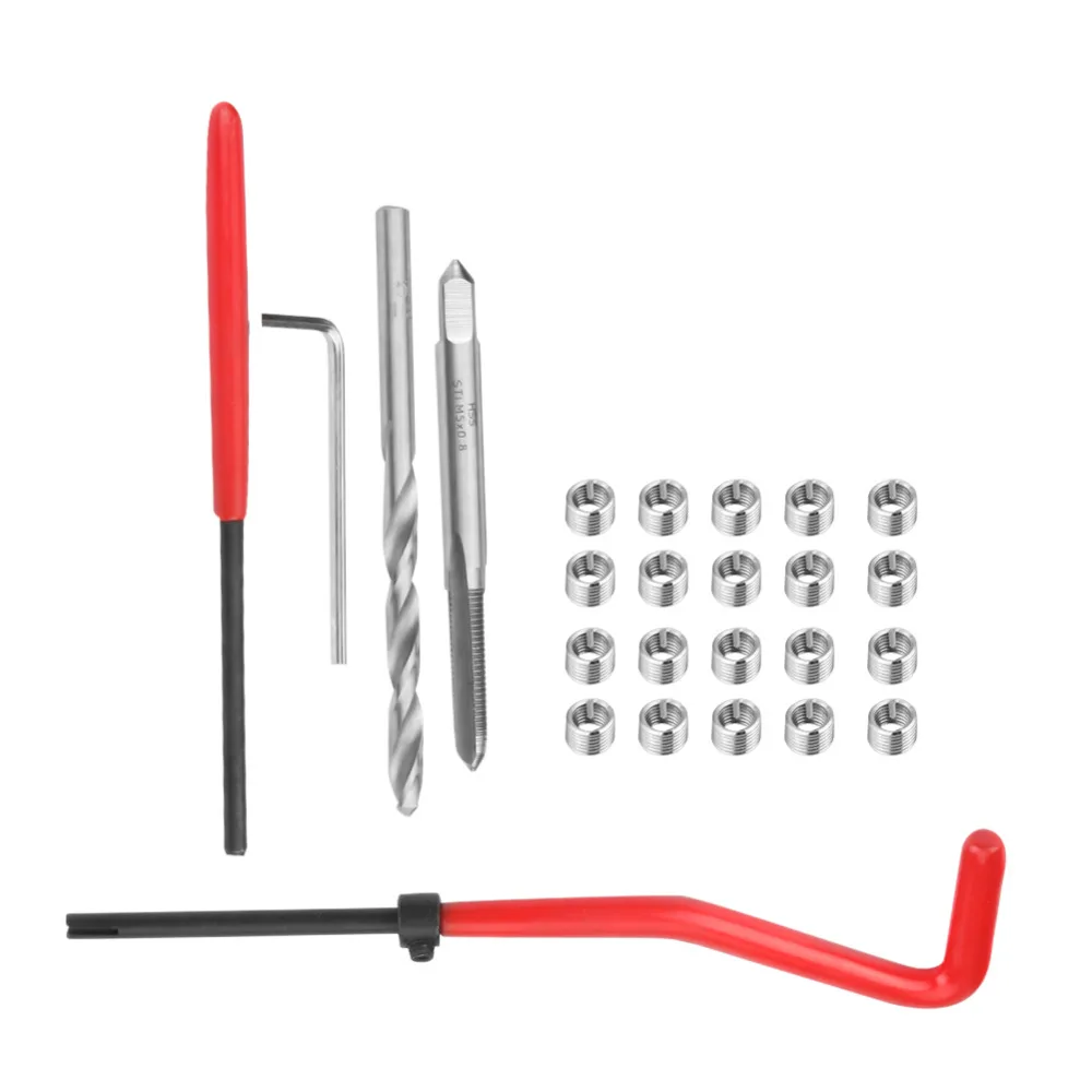 

Car M5 * 0.8mm Thread Tap Repair Cutter kit Helicoil set Damaged Hand Tool Set for Auto Repairing Tools Thread tap Drill kit