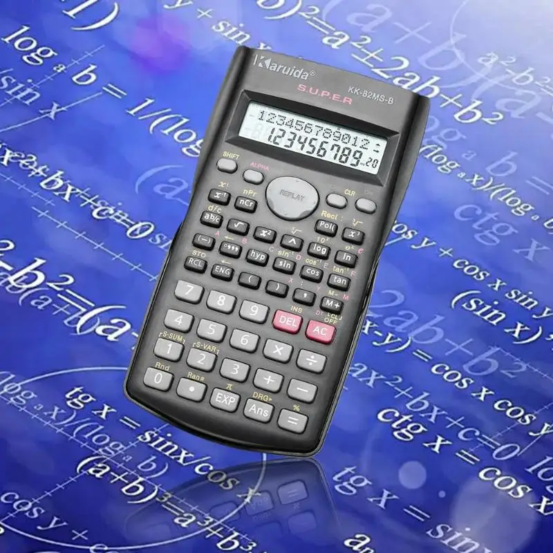 Ручной портативный студенческий научный калькулятор 2 линии дисплей 82MS-A многофункциональный калькулятор для обучения математике