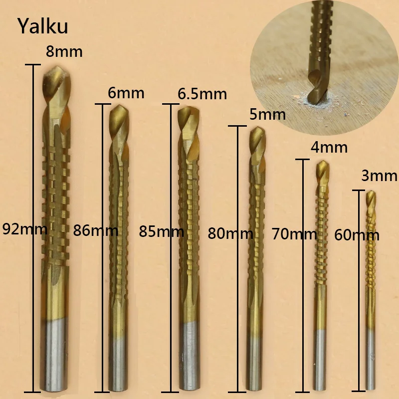 Yalku Grooved Sawtooth сверла мощный инструмент Бит Инструмент высокая скорость сталь дерево сверление 3-8 мм сверло Набор инструментов