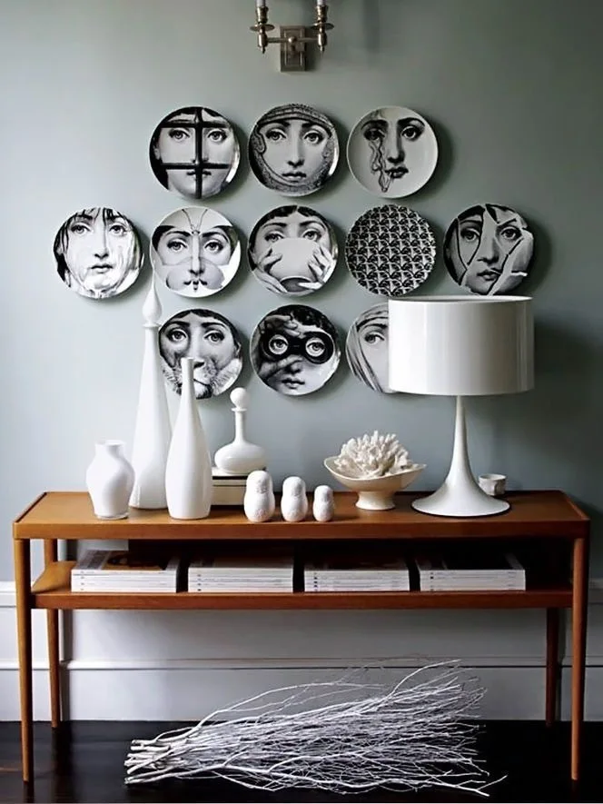 9 шт. rosenthal Piero Fornasetti декоративные тарелки 8 дюймов Fornasetti лицо декоративные настенные тарелки для Висячий фарфор тарелки