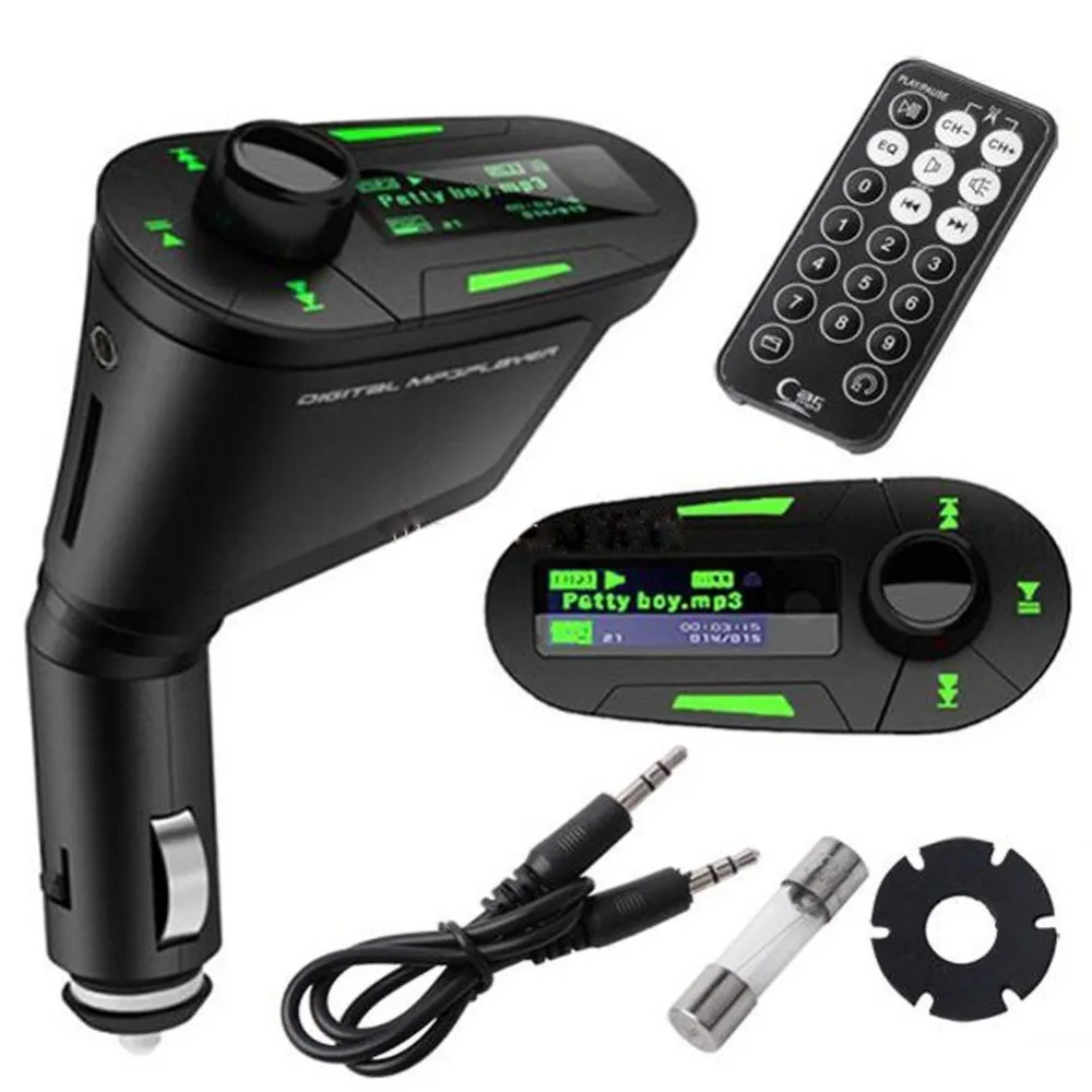 Car USB MMC Wireless FM Transmitter Modulator Wireless Remote Control