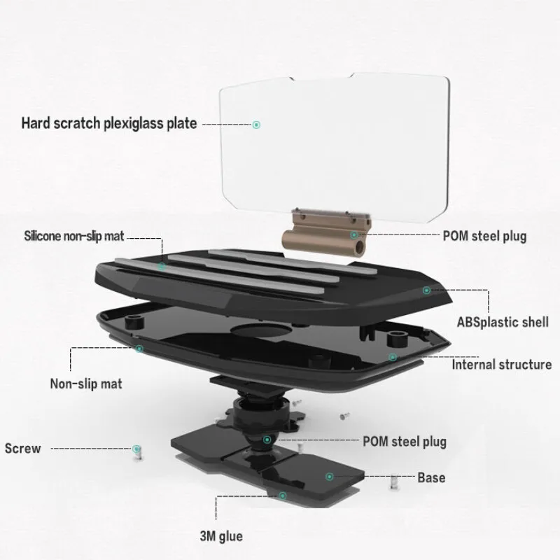 U4 HUD автомобиль Head-up Дисплей держатель для навигации по мобильному телефону и Anti-коврик ABS Сталь для iPhone для Android gps