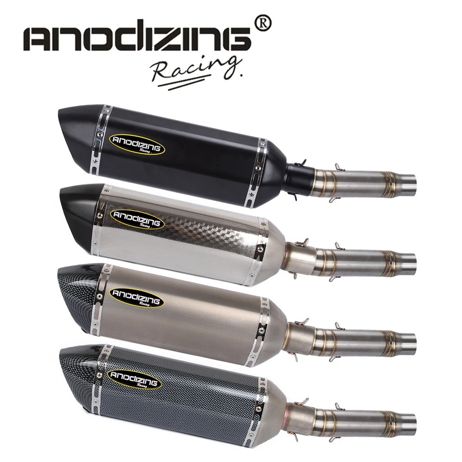 Slip on FOR HONDA CB300 Motorcycle Link Pipe Stainless Steel carbon