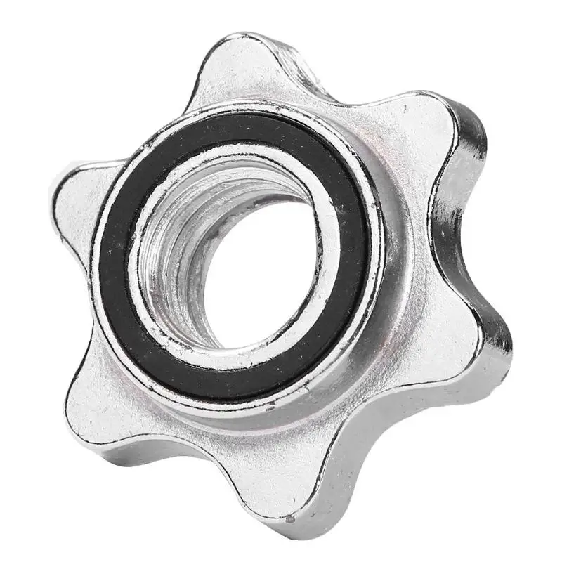 

Lifting Crossfit Standard Sports Solid Steel Round Nut Barbell Bar Solid Steel Spin-lock Collars Clamps Dumbell Accessory