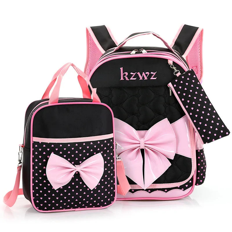 

Children School Bags Set High Quality School Backpack For Girls Waterproof Satchel Kids Book Bag Cute Bow Ruceksack Mochila