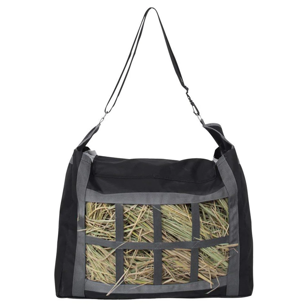 

Oxford Fabric Hay Bag, Adjustable Strap and Large Capacity Hay Tote Pouch Bag Horse Garden Farm Hay Feed Accessories
