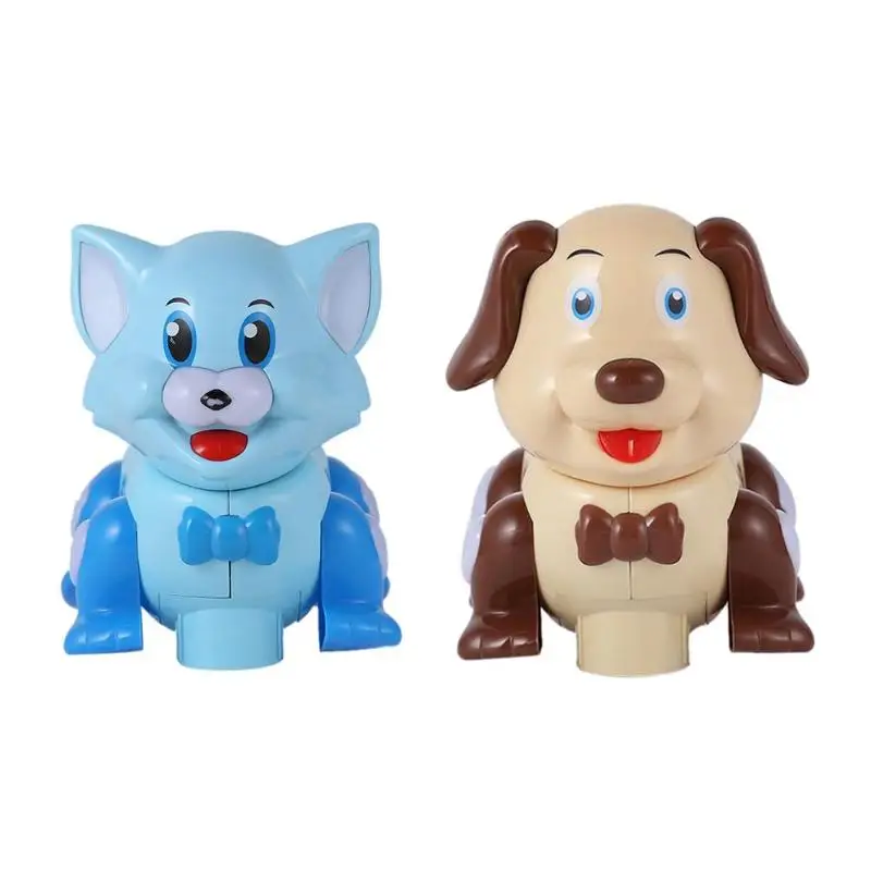 Cute Electric Cat Dog Toys Children Animal Model with Light Simulation