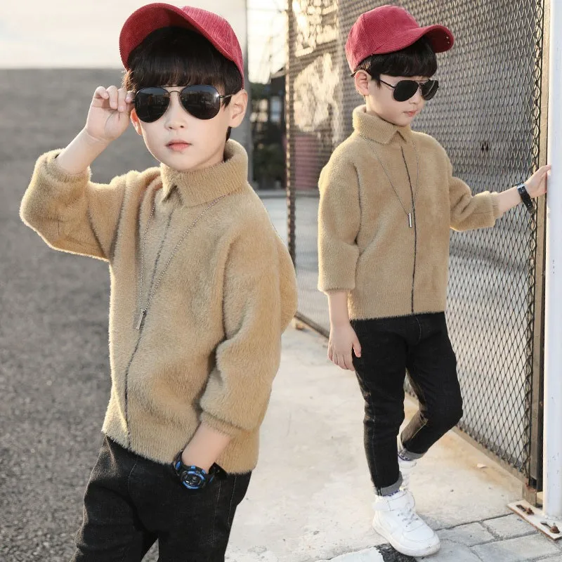Boys Woolen Sweaters Fashion 2018 Winter Pullovers Baby Boy Outwear