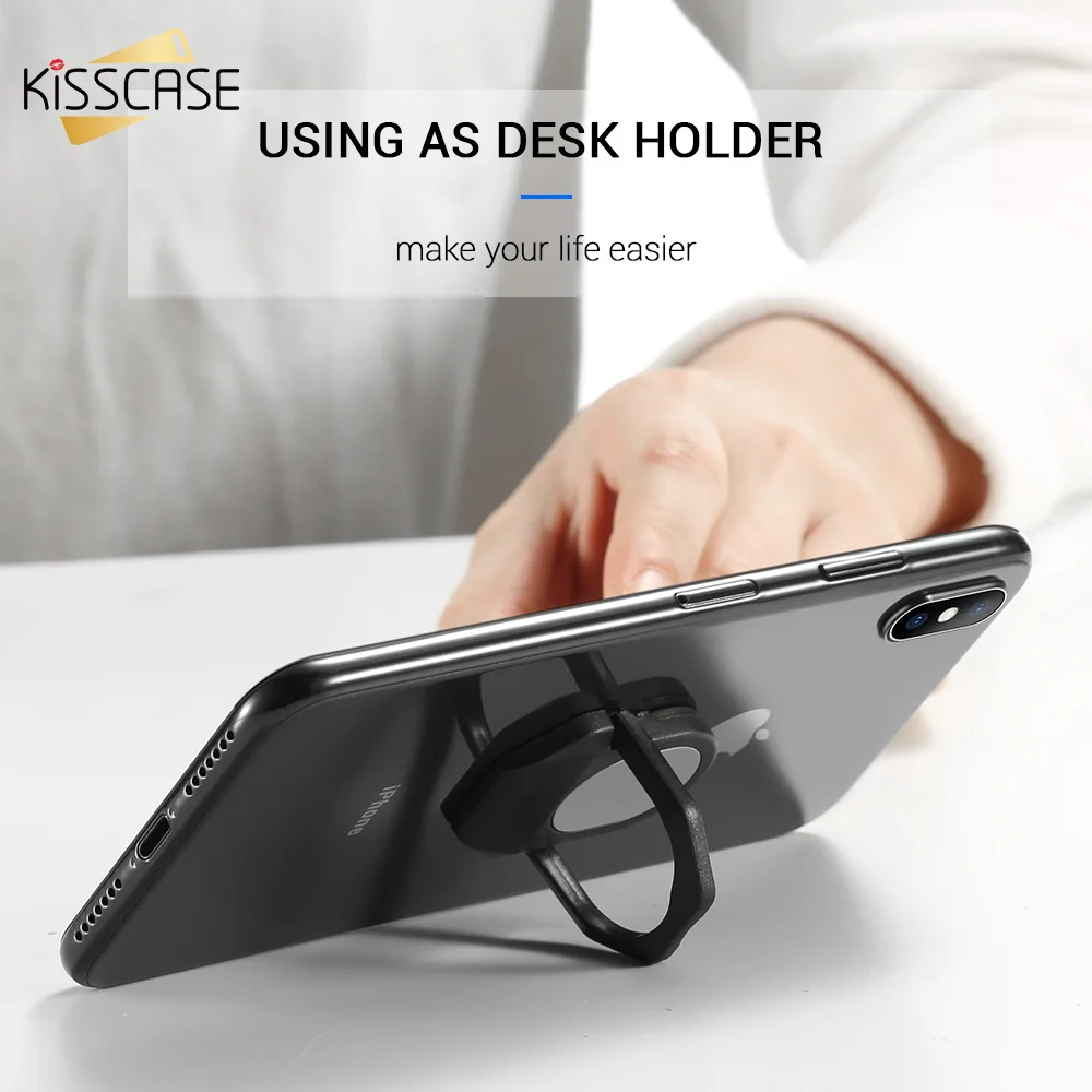 KISSCASE Universal Finger Ring Holder For Mobile Phone For iPhone X For Huawei Ring Holder Resistance For Samsung Galaxy Xiaomi