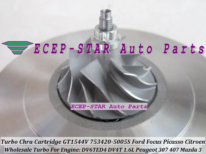 TURBO CHRA Cartridge GT1544V 753420-5005S Turbocharger for FORD Focus Picasso CITROEN Peugeot 307 407 Mazda 3 DV6TED4 DV4T 1.6L (7)
