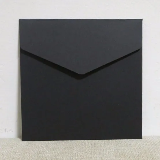 50 шт. черные конверты доступны разные размеры простые конверты|black envelope|black black