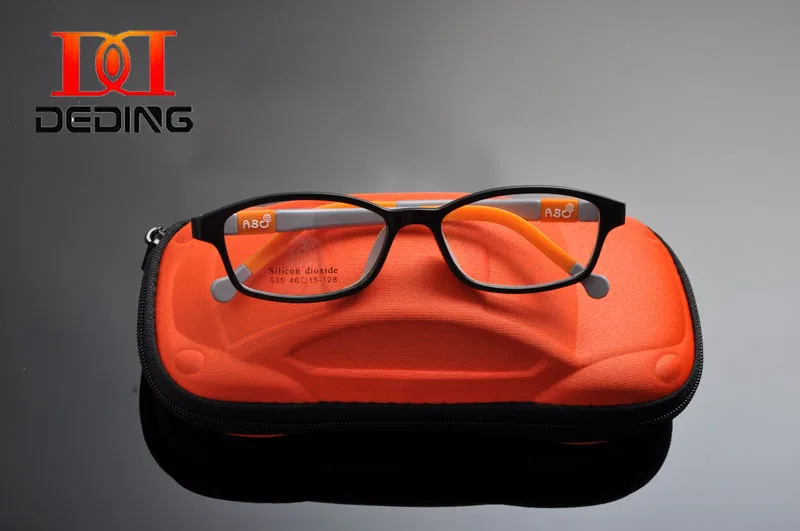 

DEDING Children Boys Girls Eyewear Flexible Unbreakable Spring Hinge Silicone Double Layers Kids Student Glasses Frame DD0298-1