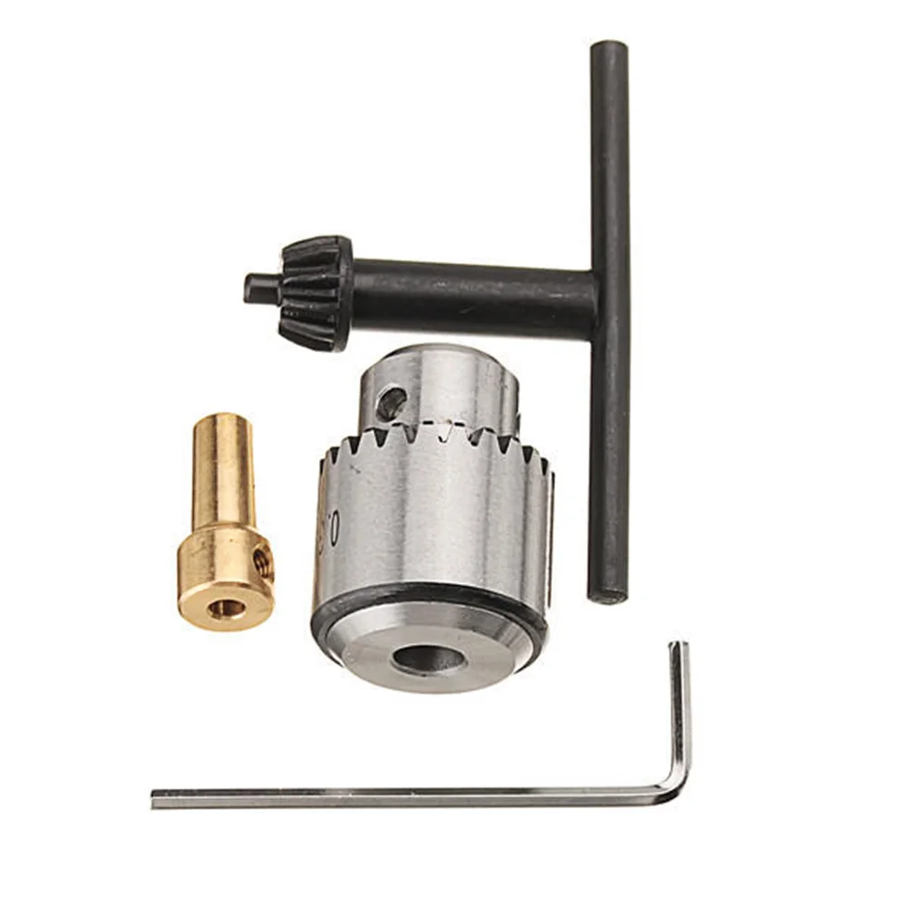 

4pcs/set 0.3-4mm Drill Chuck Clamp Brass Mini Shaft Micro Motor Clamping With Key Connecting Rod Electric Accessory Mounted