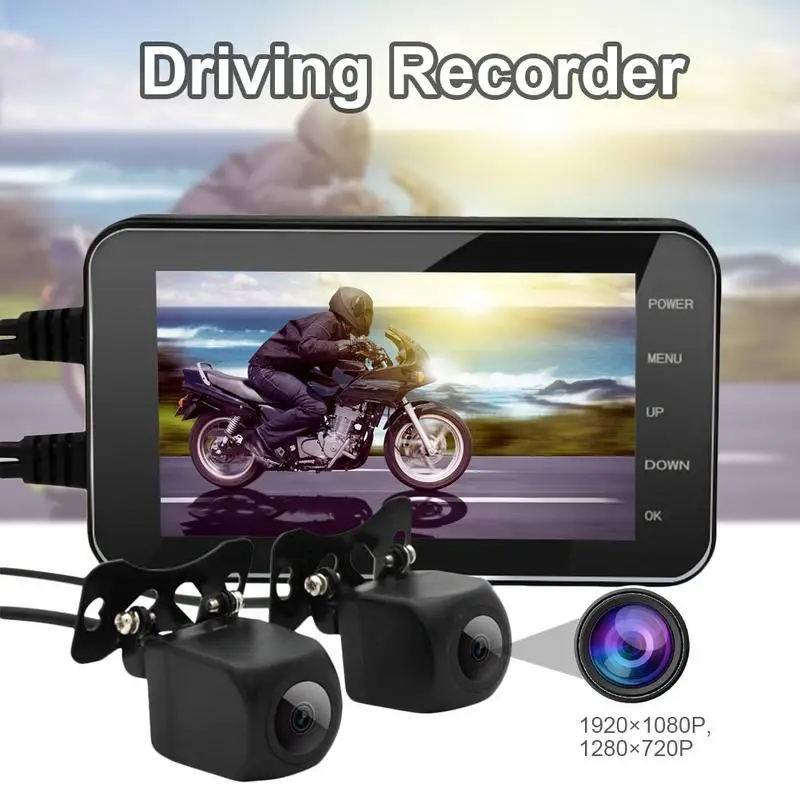 

Motorcycle Electric Car Dedicated Driving Recorder Front Rear Dual Lens Wide Angle 1080P HD Wifi Wireless Driving Recorder