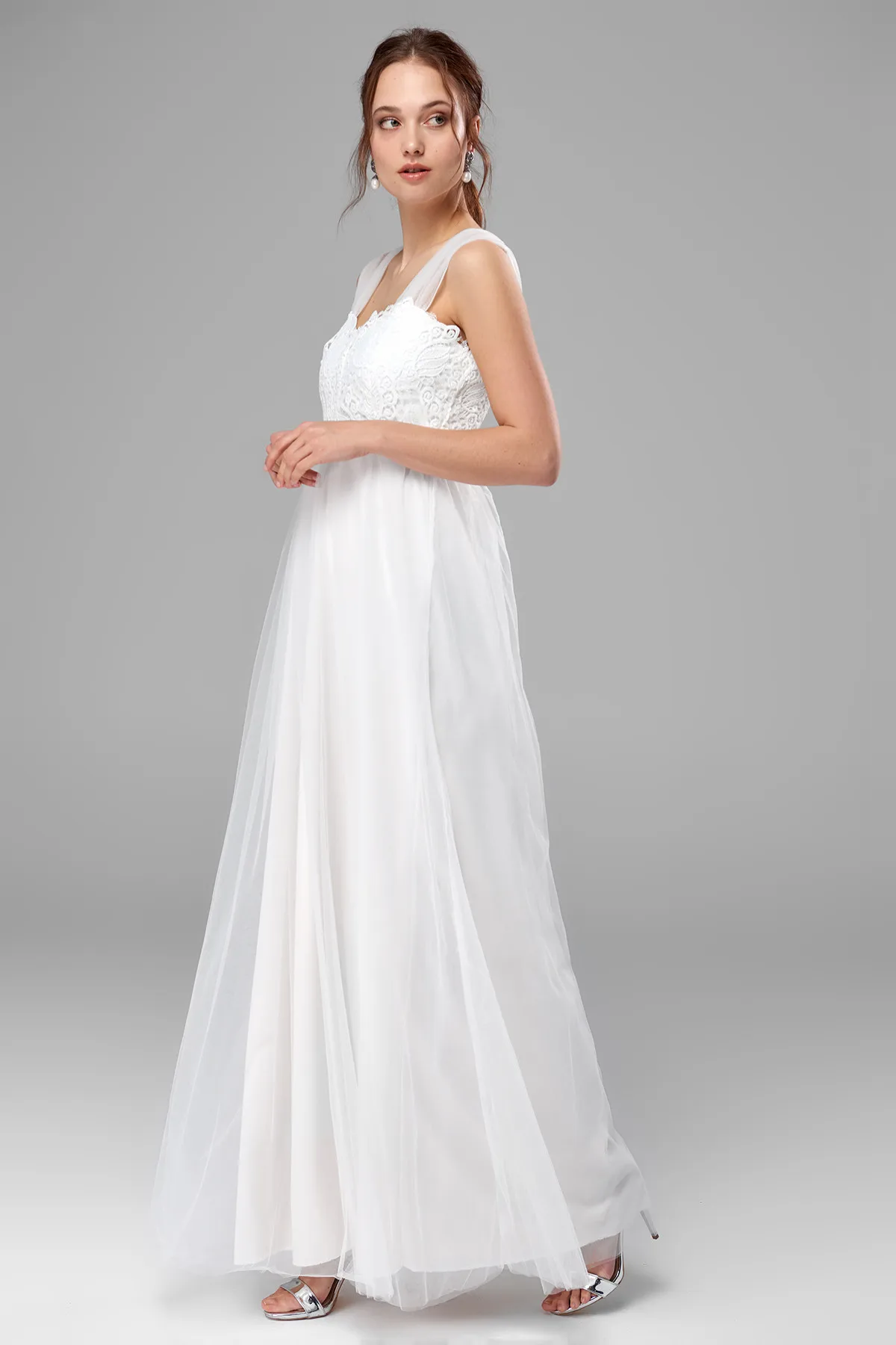 

Trendyol White Lace Detail Wedding TPRSS18BB0295