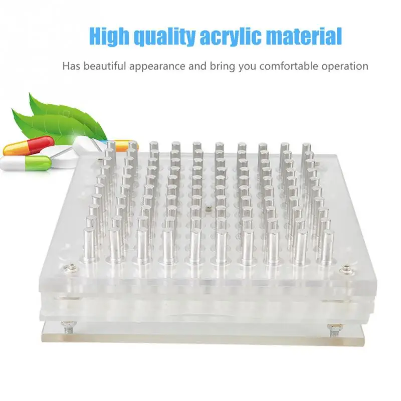

New Empty Capsule Plates With Spreader 100 Holes Powder Capsules Filling Tool Manual Filling Capsules Machine