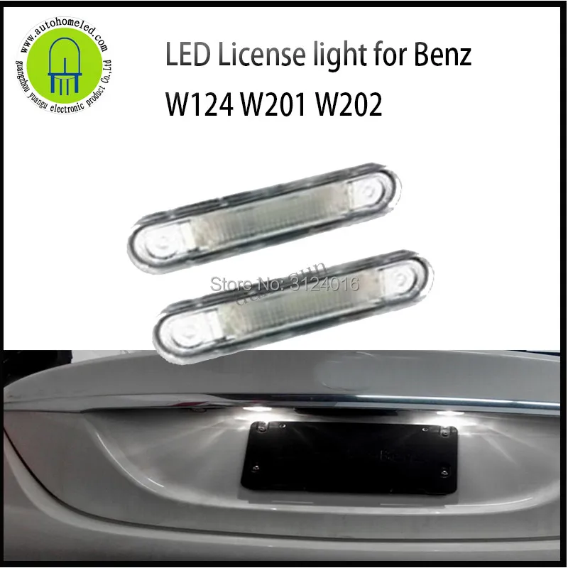 

2PCS X Dahosun LED License Lamp for Benz E-class W124 1984~1997 W201 1982~1993 C-class W202 Pre-facelift 1993~1997