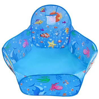 

Children'S Toys Tent For Ocean Ball Pit Pool Play Tent Beach Sand Toys Ball Pool Outdoor Game With Basketball Hoop For Kids-Blue