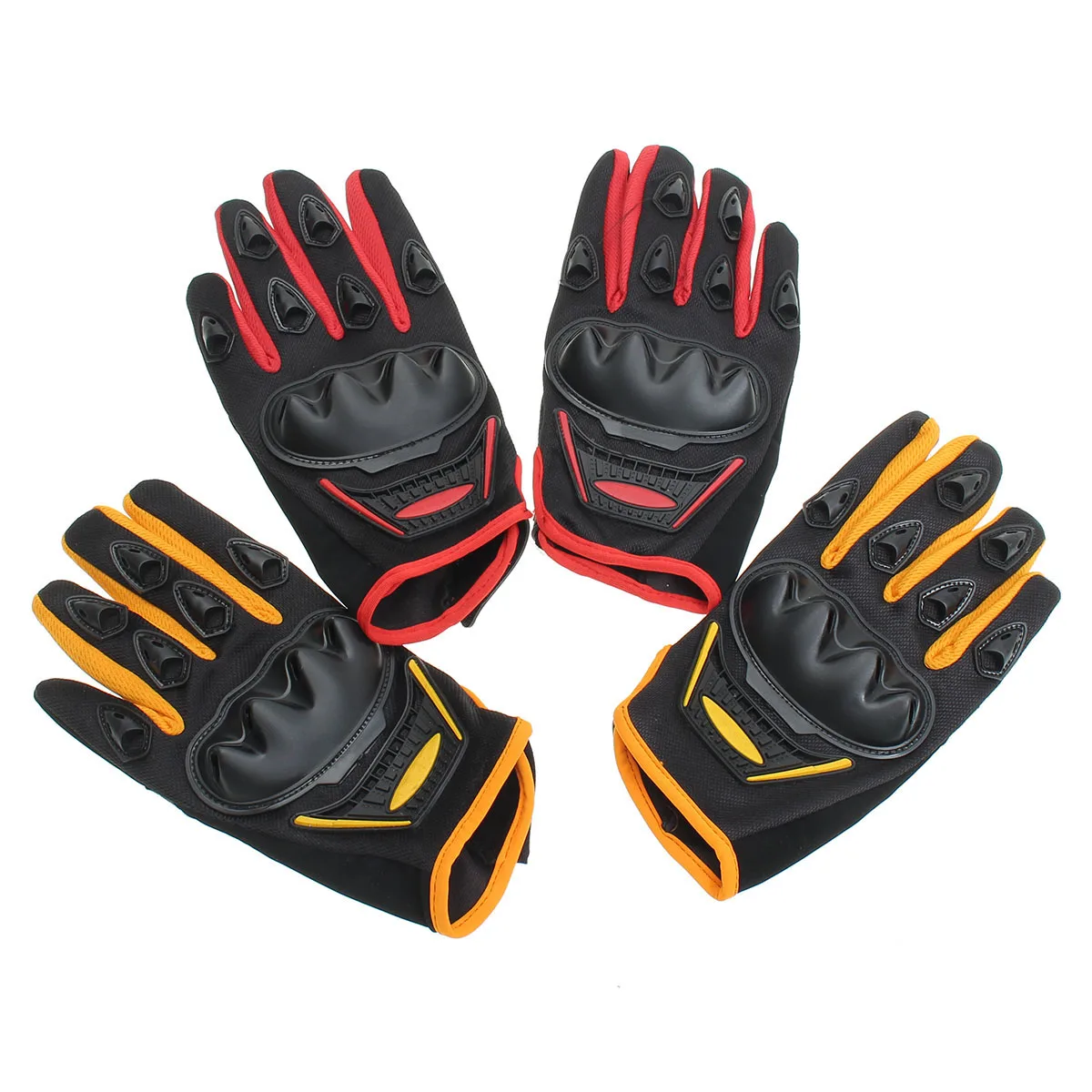 1 Pair Motorcycle Glove Protection Outdoor Sport Riding Hard Shell Protective Shell Full Finger Gloves