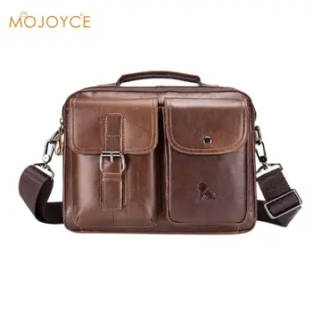 

Vintage Genuine Leather Bag top-handle Bags Men Retro Shoulder Crossbody Bags Messenger Flap Casual Handbags Male Leather Bag