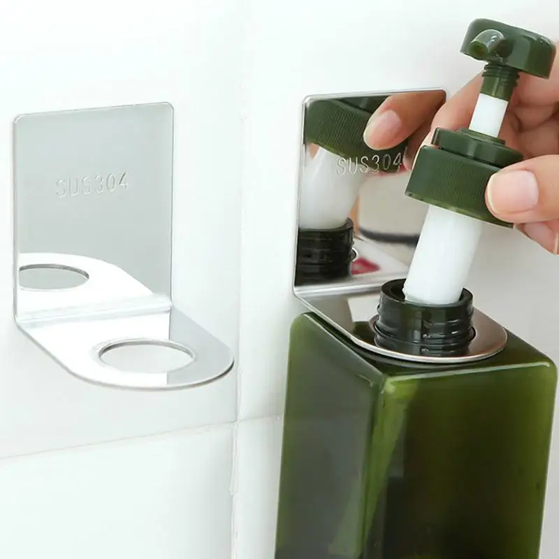 

Bathroom Shelf Free Punching Wall Hanging Shampoo Shower Gel Bottle Rack Stainless Steel Nail-Free Seamless Frame Toilet Rack