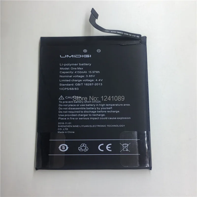 

Mobile phone battery for UMIDIGI one max battery 4150mAh 6.3inch MTK6763 Long standby time for UMIDIGI Mobile Accessories