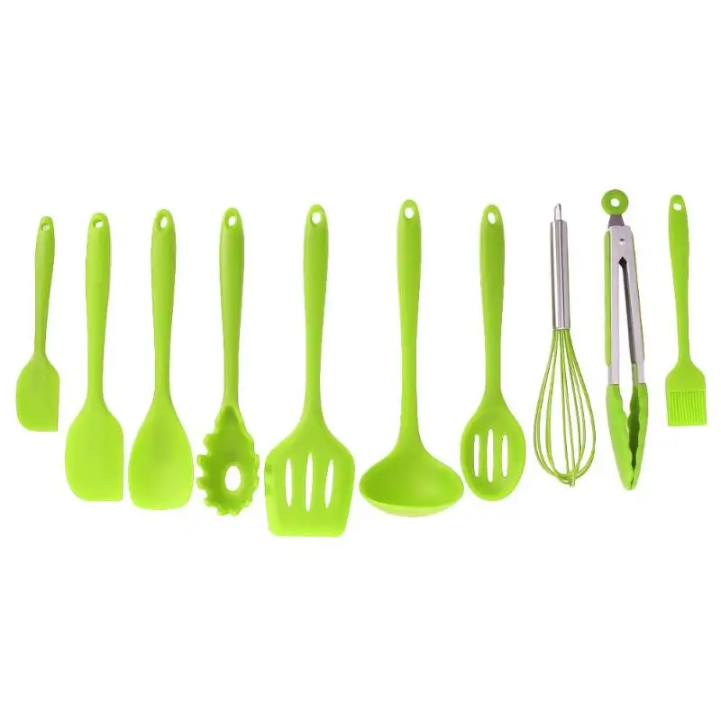 

10pcs/Set Silicone Heat Resistant Non-Stick Kitchen Cooking Utensils Kitchenware Baking Tool Kit Cooking Tool Sets