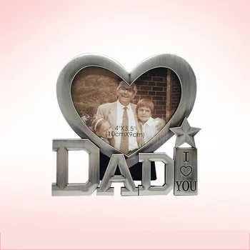 

Father's Day Frame Creative Personality Classic Heart Gift Commemorative Metal Photo Frame Birthday Gifts Murals Home Decoration