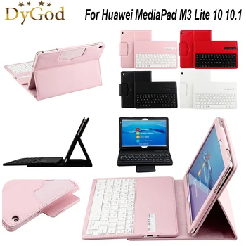 

Removable Wireless Bluetooth Keyboard for Huawei MediaPad M3 Lite 10 BAH-W09 BAH-AL00 10.1'' Portfolio Leather Case Tablet Cover