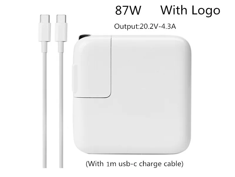

New 87W USB-C Power Adapter Charger (With Logo) Type-C For Apple Macbook pro 15inch A1706 A1707 A1708 A1719 For smart Phone