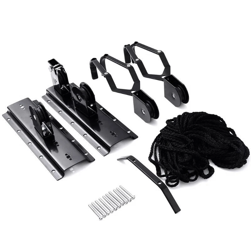  Ceiling Lift Cargo Racks For Bicycle Bike Storage Garage Hanger Mounted Hoist Pulley Rack 45lbs Met