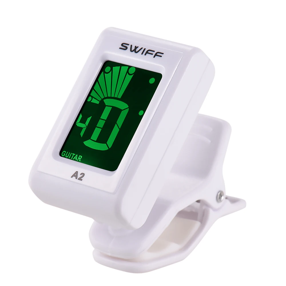 SWIFF A2 Mini Clip-On Automatic Guitar Tuner Digital Tone LCD for Acoustic Electric Bass Chromatic Violin Ukulele | Спорт и