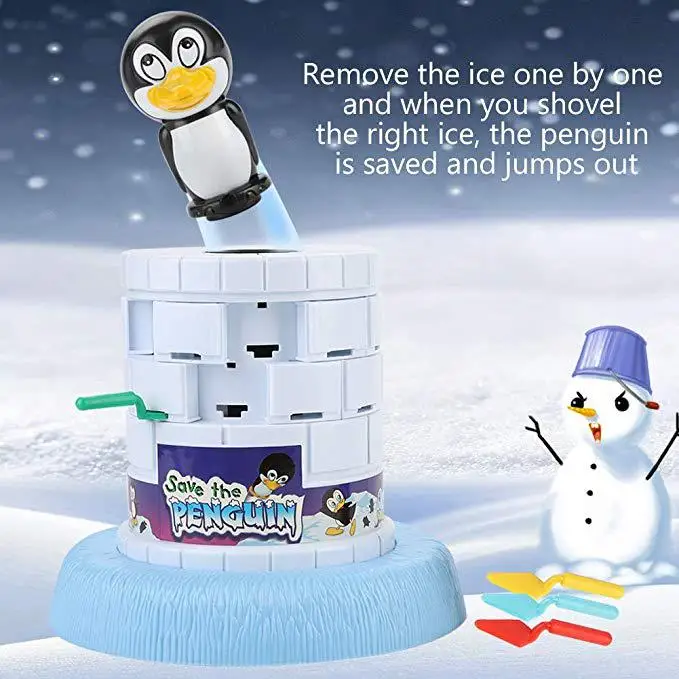 Выкапывание блоков из мультфильма Пингвин образовательный родитель-детская головоломка игрушка настенная игра родитель-ребенок Взаимодействие