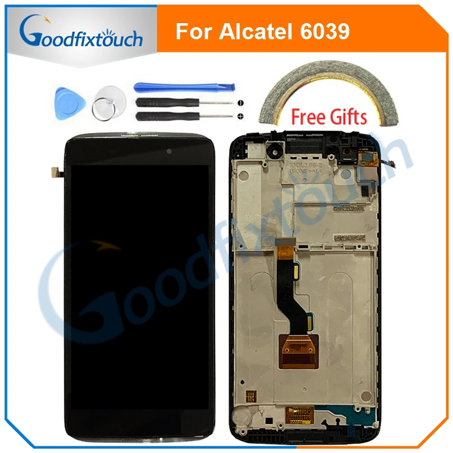 ЖК-дисплей для Alcatel One Touch Idol 3 6039 6039A 6039K 6039Y + фоторамка запасные части | Мобильные