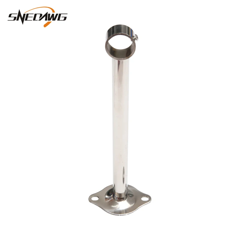 

2pcs Stainless Steel Flange Pipe Bracket Fit 25/32mm Tube Flange Bracket 100/200/300/400mm Wall Mount Cloth Rack Pipe Bracket