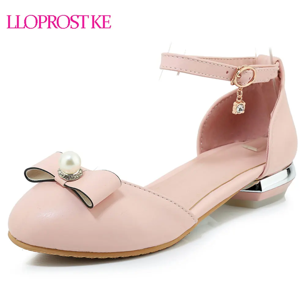 

Lloprost ke 2019 Wedding Bride Party Ladies Low Heel Shoes Summer Bowtie Ankle Strap Chunky Heels Womens Summer Sandals H199