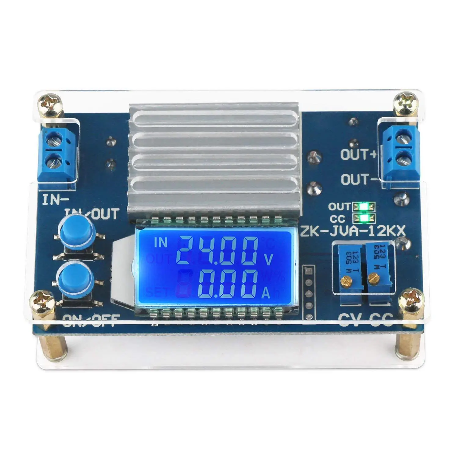 

DC 0-32V 12A Constant Voltage Current LCD digital Voltage Current Display Adjustable Buck Step Down Power Supply Module Board