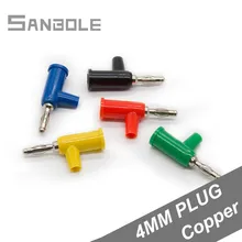 4 мм разъем типа банан медь пистолет Тип вставить винт без сварки банан розетка красочные(10 шт