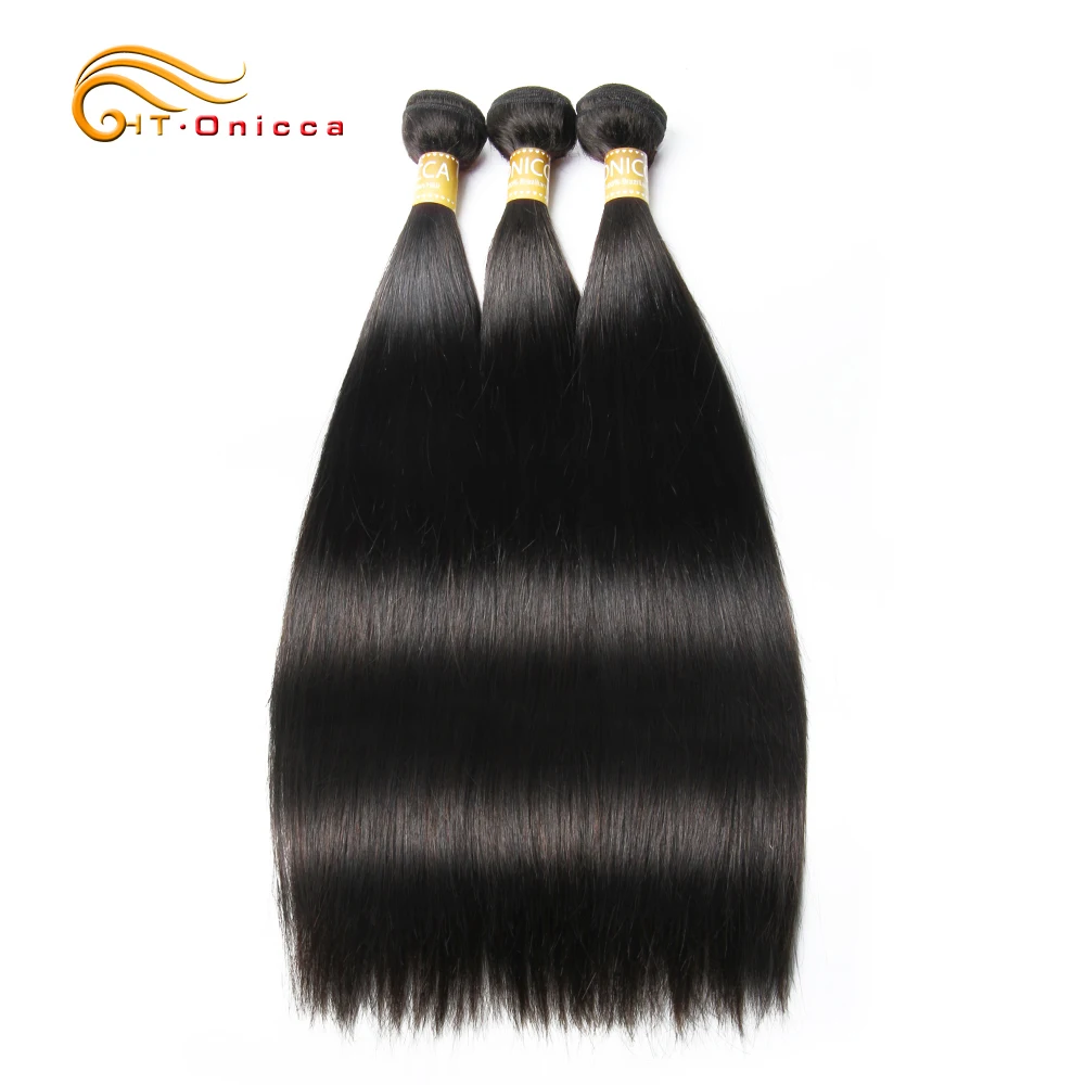 Straight Human Hair Bundles Brazilian Hair Weave Bundles 1/3/4 PCS Double Weft Non Remy Human Hair Extensions Natural Color Straight Human Hair Bundles Brazilian Hair Weave Bundles 1/3/4 PCS Double Weft Non Remy Human Hair Extensions Natural Color
