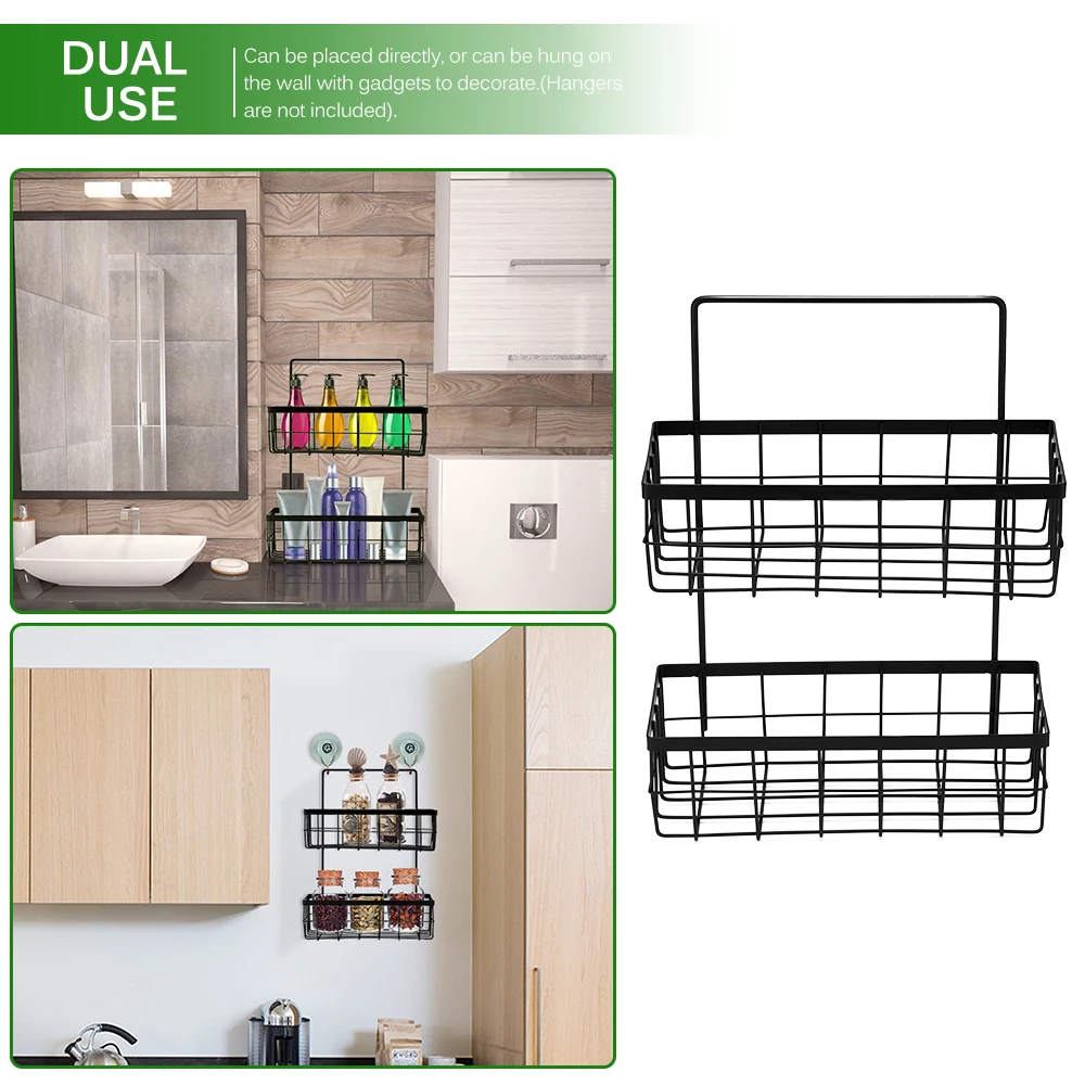 

Iron Shelf Storage Hanging Under Basket Cabinet Door Organizer Rack Closet Holders Storage Basket Rack Organizer