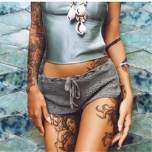 Сексуальные Женские однотонные Цветочные полые бикини Бразильяно нижние стринги вязаные плавки из двух частей разделяют