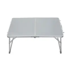 Малый 62x41x28 см/24,4x16,1x11 "PC ноутбук Таблица кровать стол Кемпинг Пикник принадлежности для шашлыков (серебристый белый)